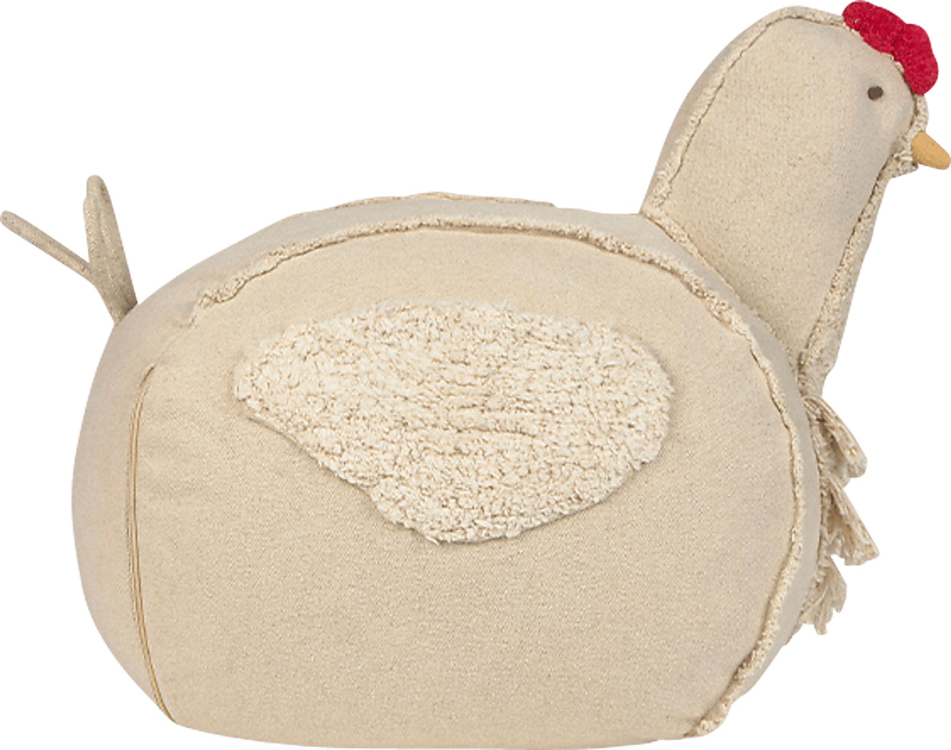 Kids Beige Chicken Pouf - Image 1