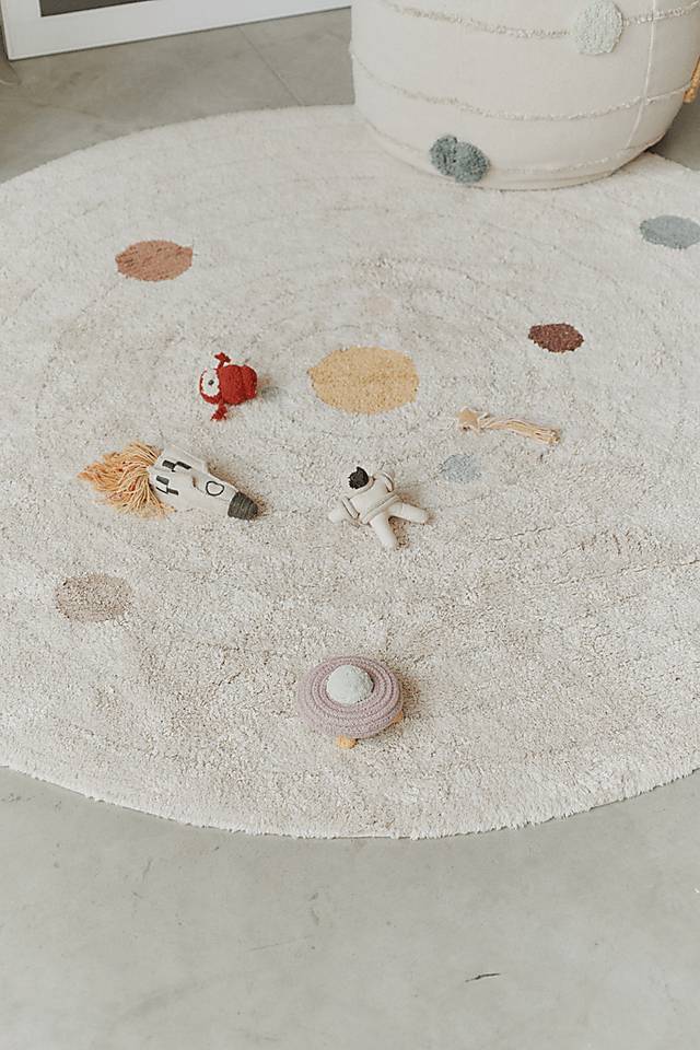 Kids Beige Solar System 5' x 5' Round Rug - Thumbnail - Image 5