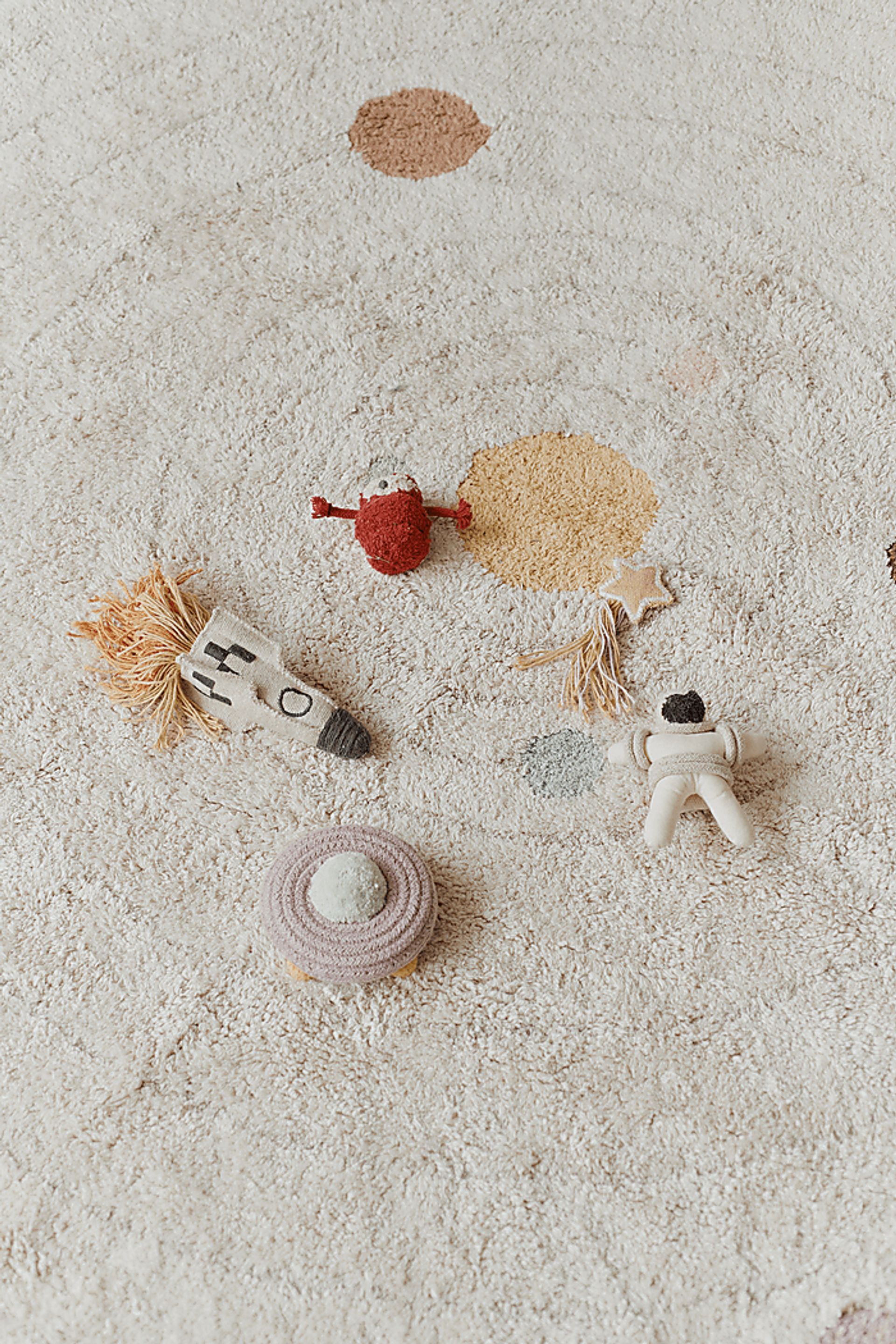 Kids Beige Solar System 5' x 5' Round Rug - Image 6