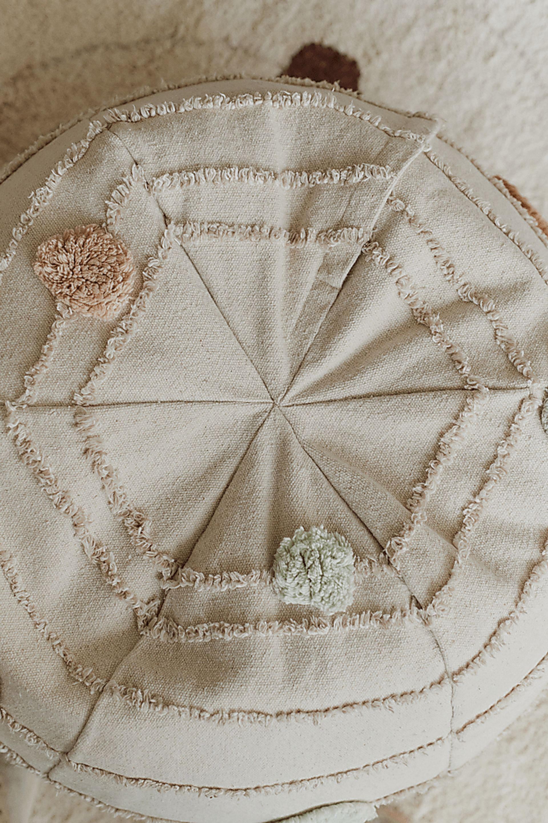 Kids Beige Solar System Pouf - Image 4
