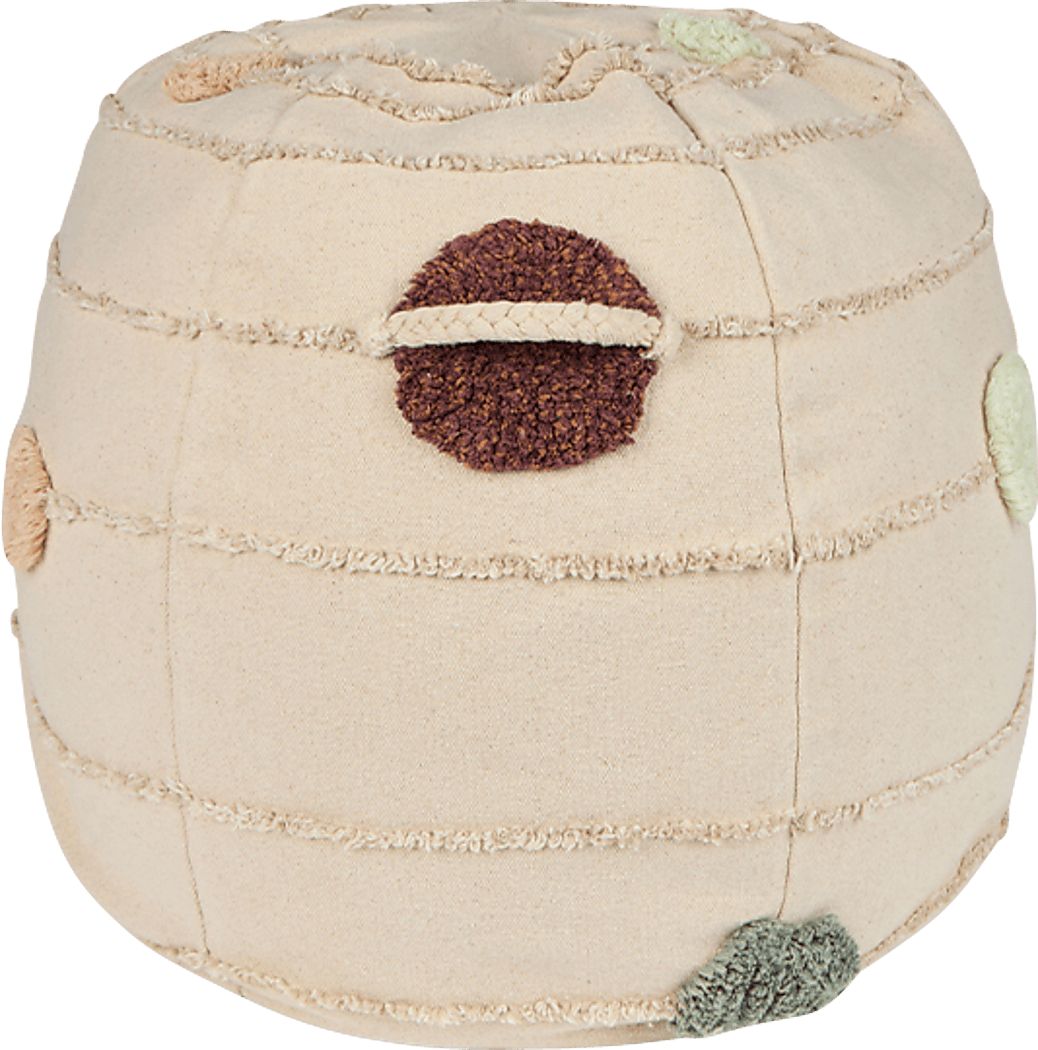 Kids Beige Solar System Pouf