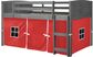 Kids Beland Red Twin Tent Loft Bed