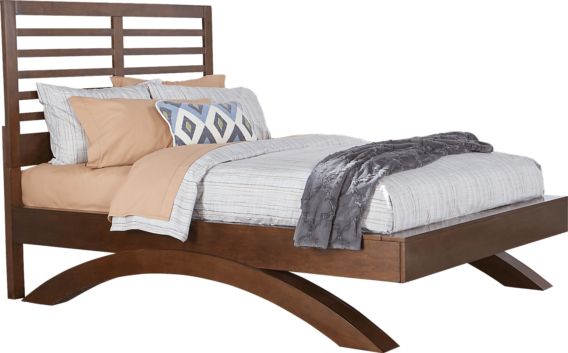 Kids Belcourt Jr. Cherry 3 Pc Twin Ladder Bed with Arched Base - Image 1