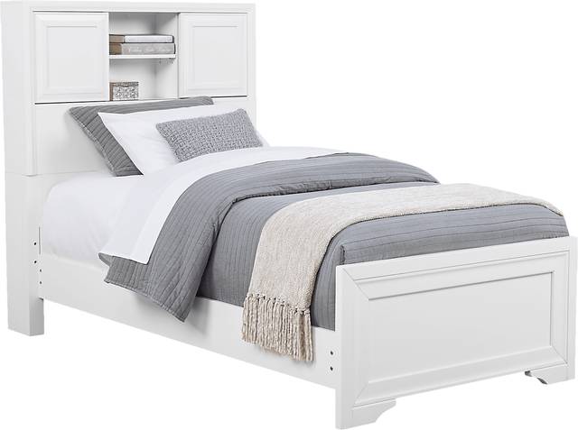 Kids Belcourt Jr. White 4 Pc Twin Bookcase Bed - Thumbnail - Image 1
