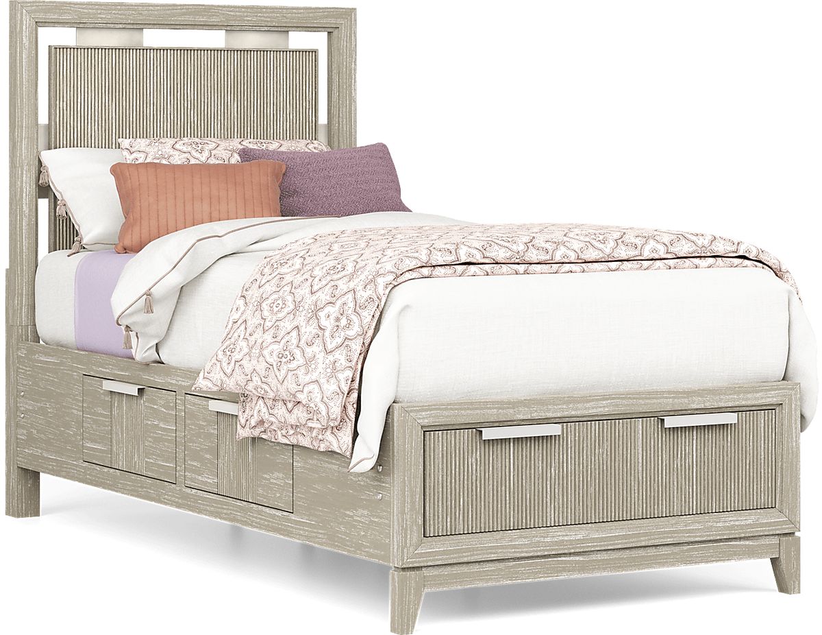 Bellante Jr. 5 Pc Linen Colors Twin Bedroom Set With Mirror, Dresser ...