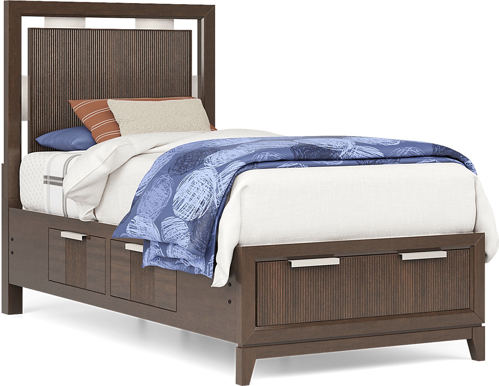 Kids Bellante Jr. Walnut Twin Storage Bedroom - Image 2