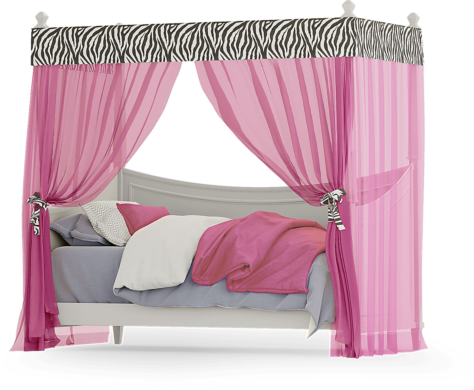 Kids Belle Noir Pink and Zebra Canopy - Image 2