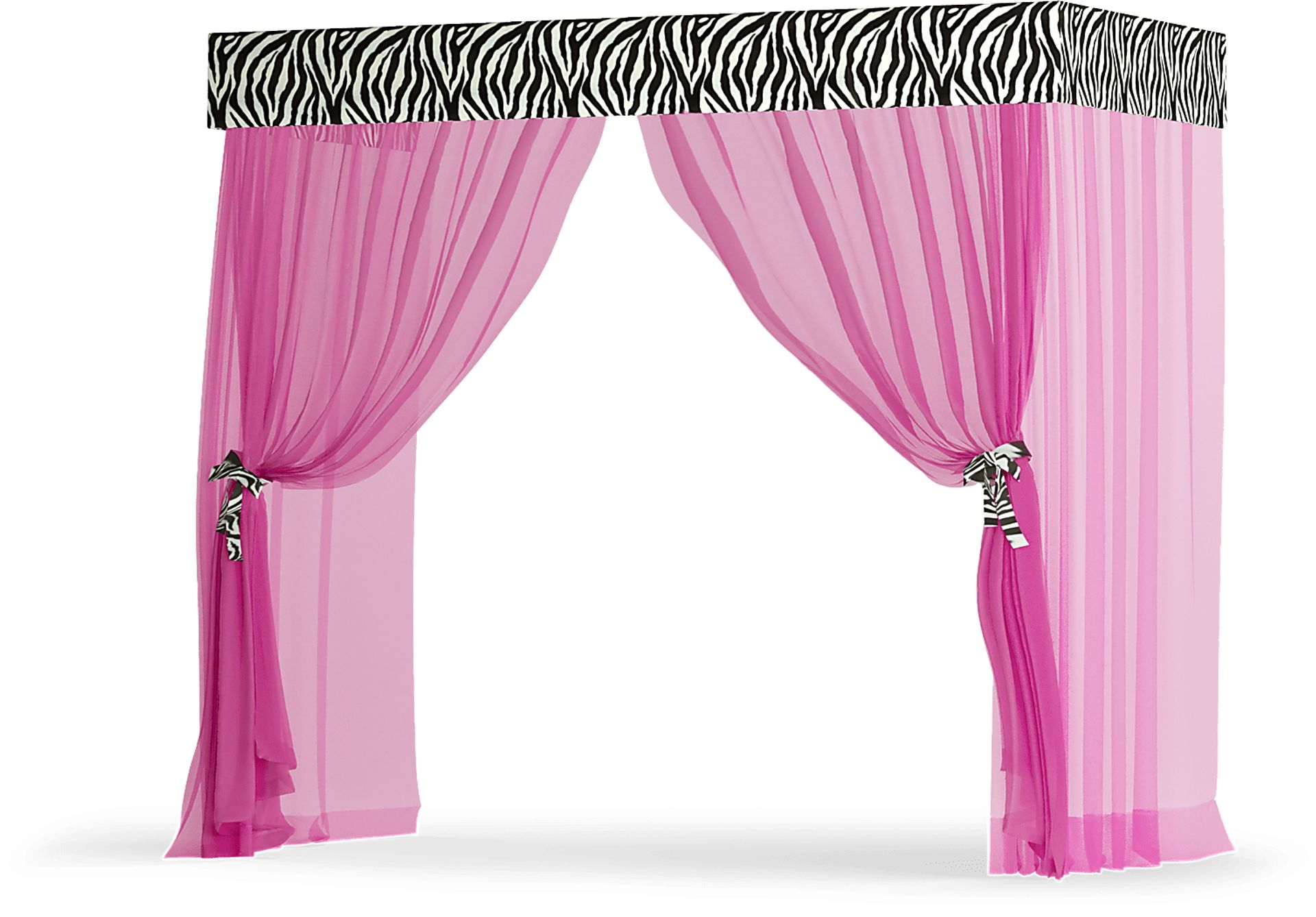 Kids Belle Noir Pink and Zebra Canopy - Image 1