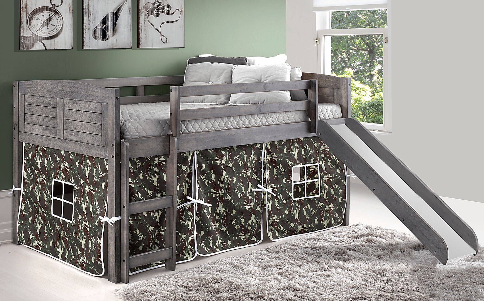 Kids Belleteau Camo Twin Tent Loft Bed - Image 2