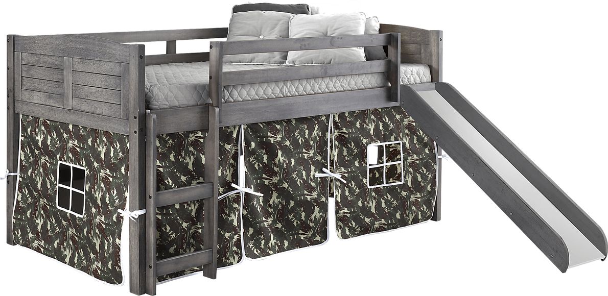 Kids Belleteau Camo Twin Tent Loft Bed