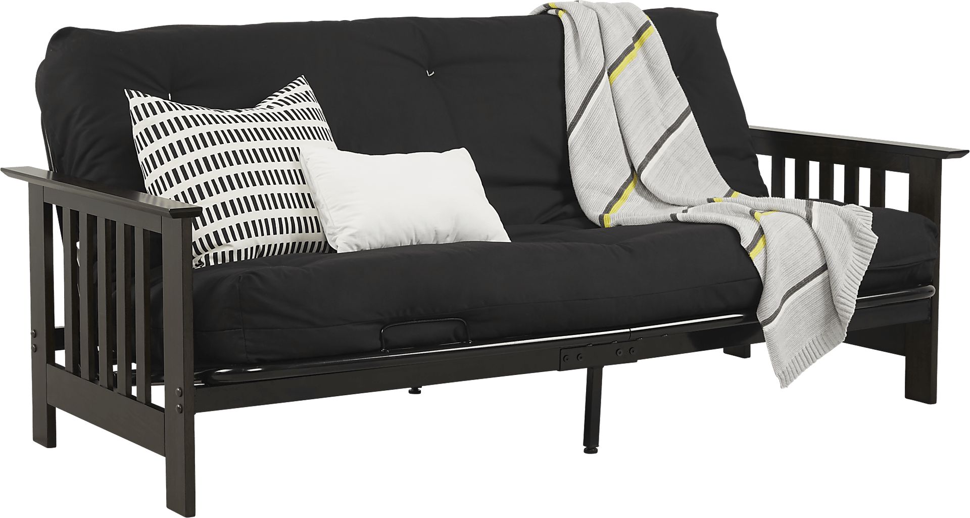 Kids Bellwood Charcoal Futon with Futon Mattress - Image 2