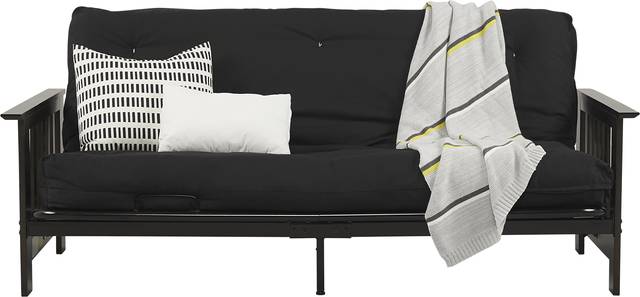 Kids Bellwood Charcoal Futon with Futon Mattress - Thumbnail - Image 1