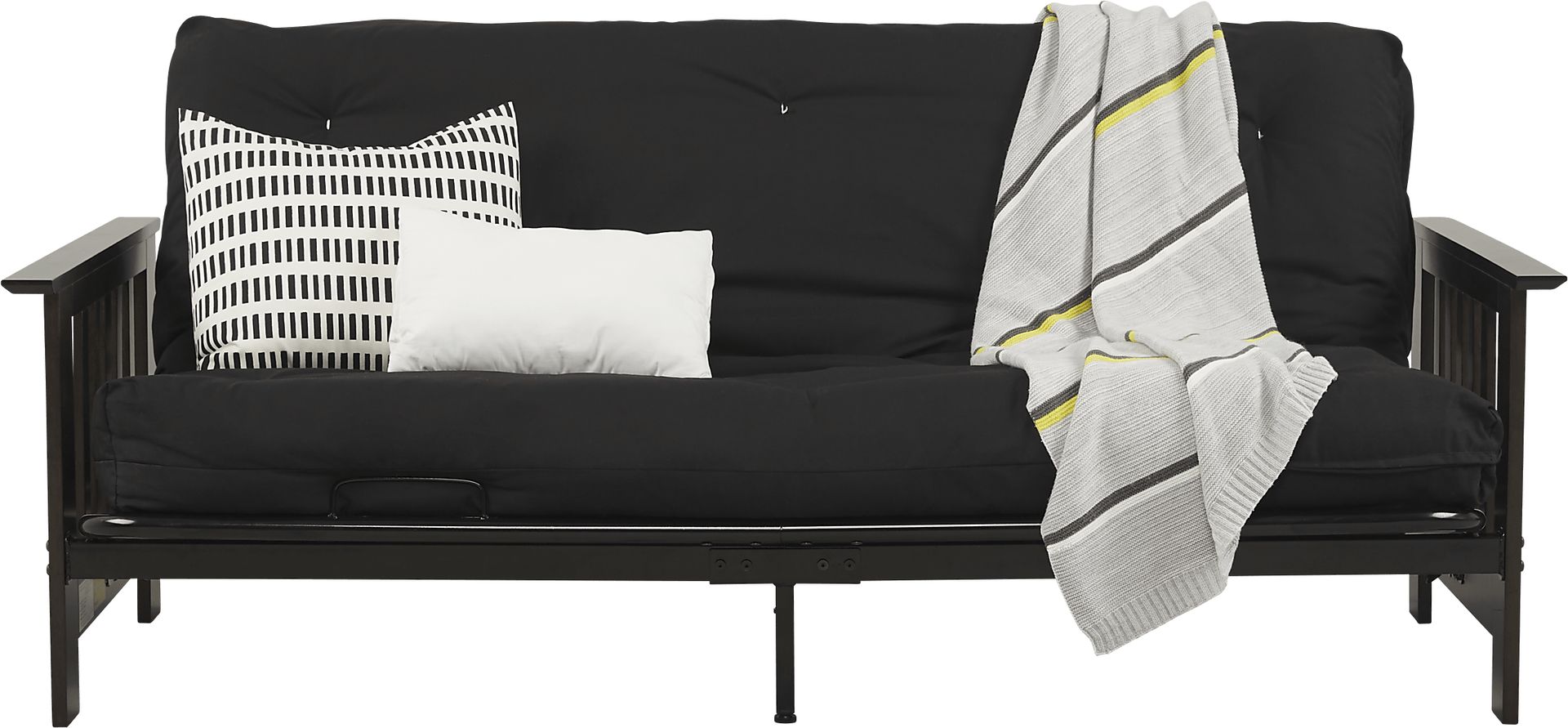 Kids Bellwood Charcoal Futon with Futon Mattress - Image 1