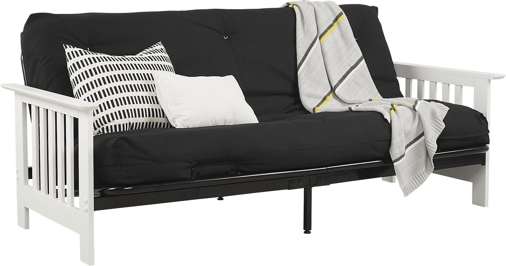 Kids Bellwood White Futon with Futon Mattress - Image 2