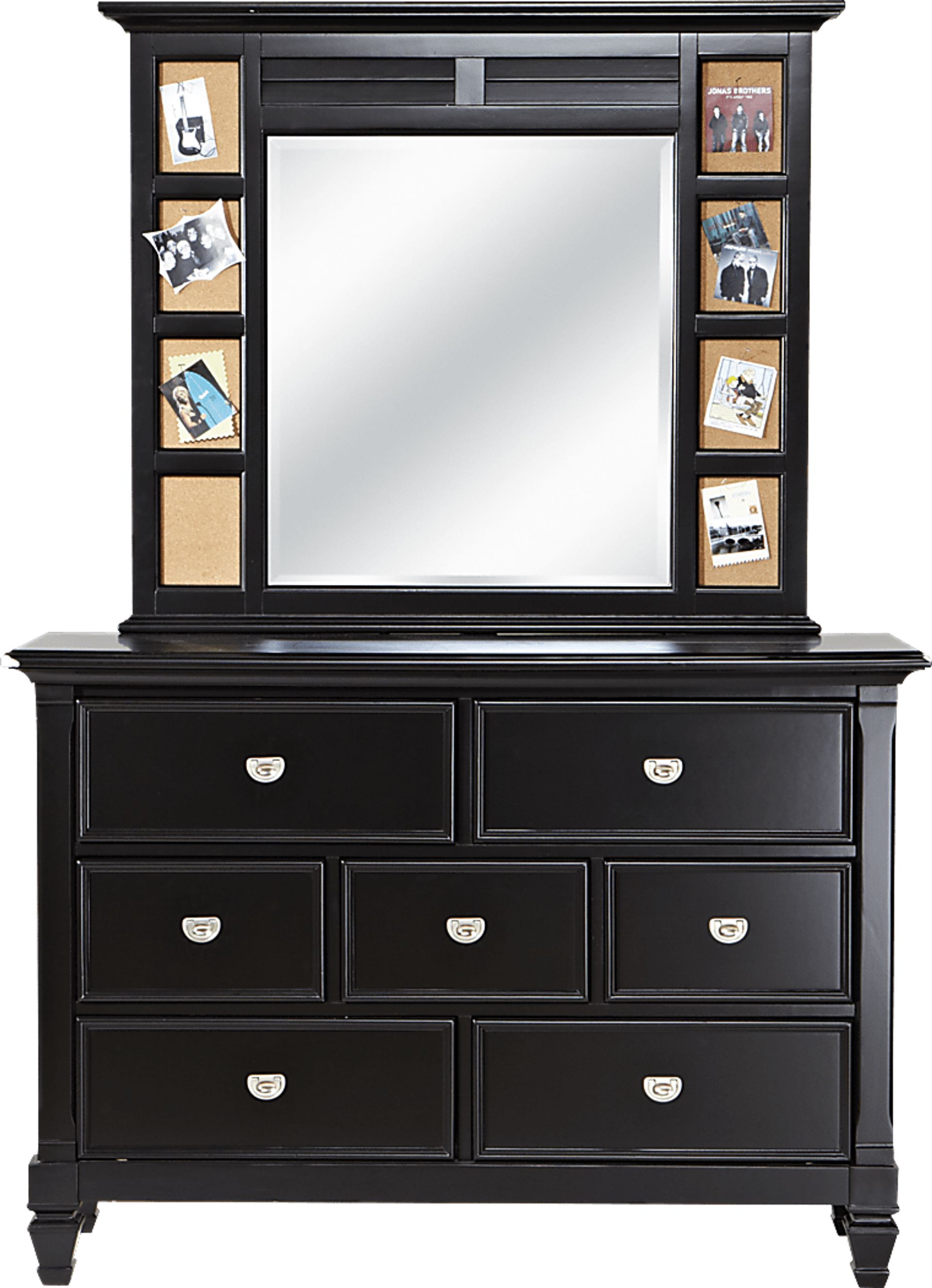 Kids Belmar Black Dresser & Mirror Set - Image 1