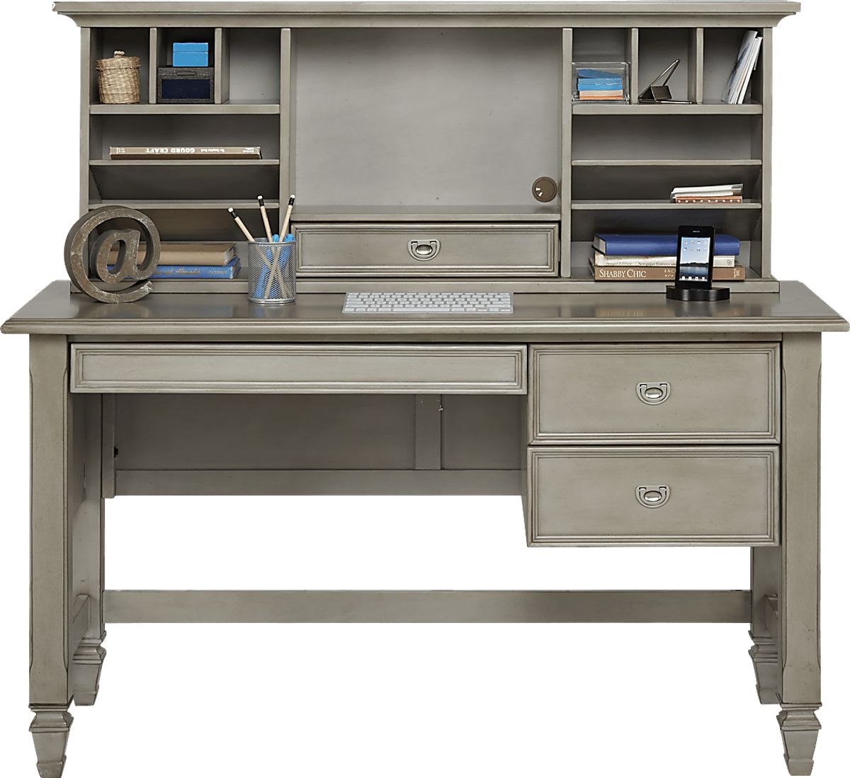 Belmar Gray 2 Pc Desk & Hutch Rooms to Go