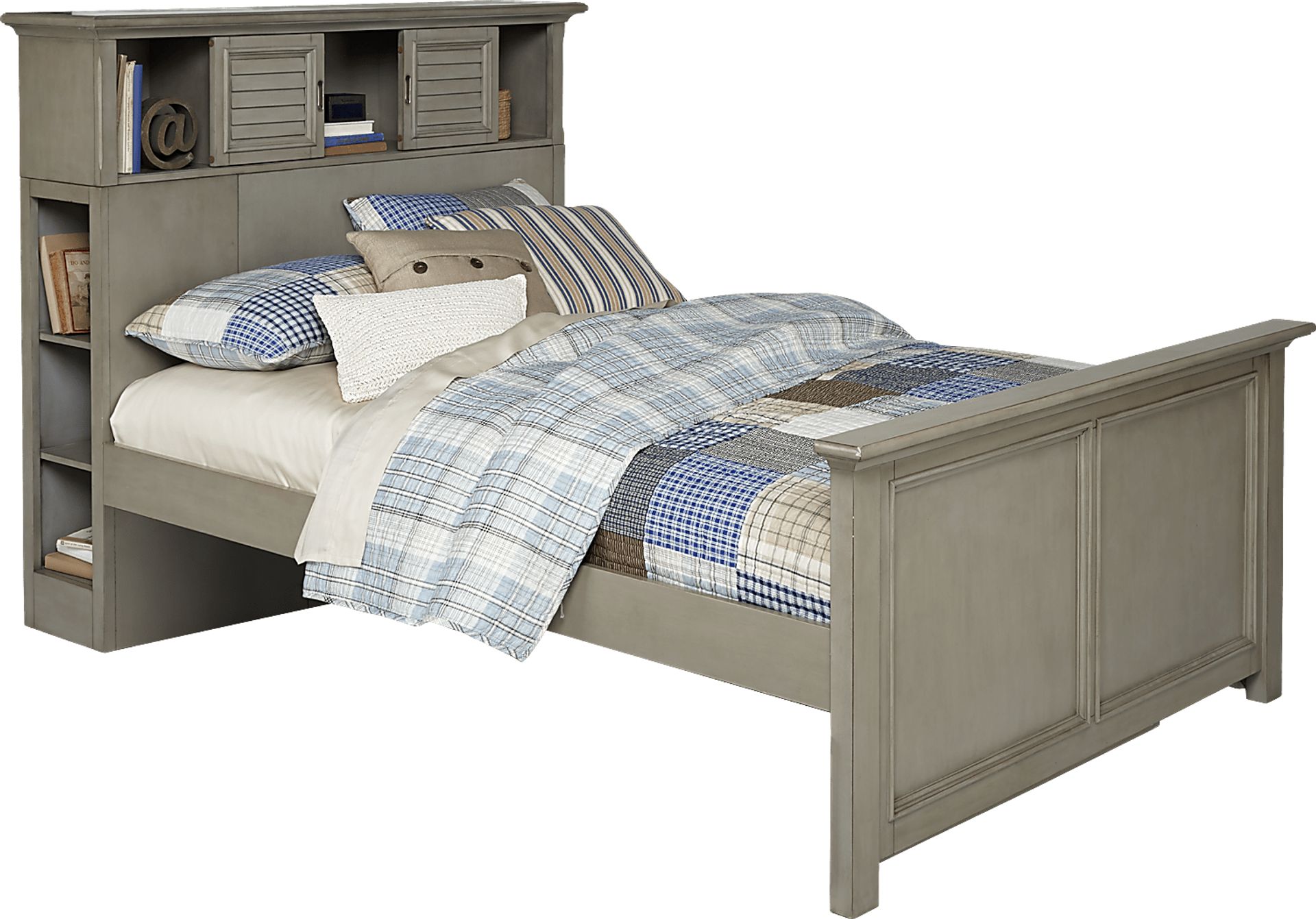 Kids Belmar Gray 5 Pc Twin Bookcase Bedroom - Image 2