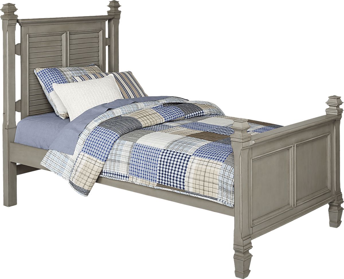 Belmar Gray 3 Pc Twin Poster Bed Rooms To Go 2484