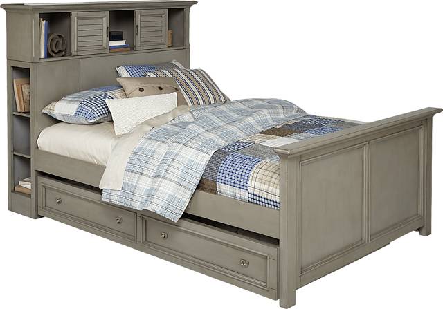 Kids Belmar Gray 4 Pc Twin Bookcase Bed w/Trundle - Thumbnail - Image 1