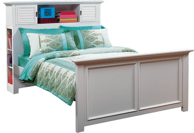 Kids Belmar White 3 Pc Full Bookcase Bed - Thumbnail - Image 1