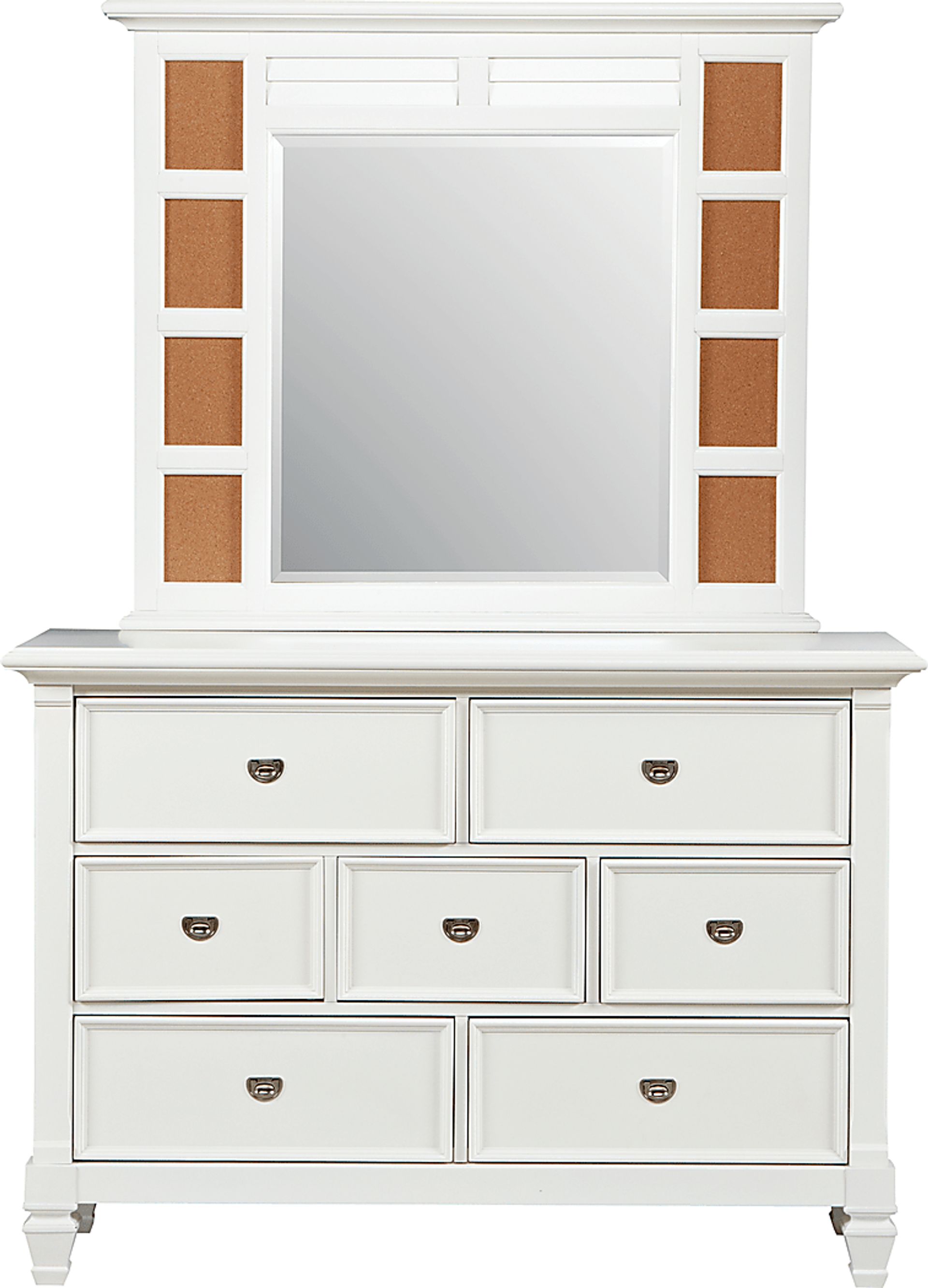 Kids Belmar White Dresser & Mirror Set - Image 1