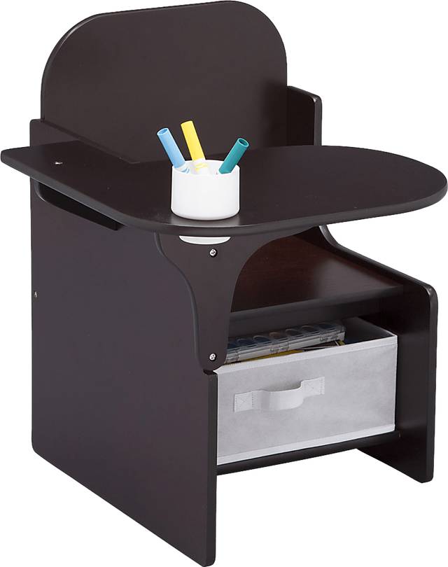 Kids Bentlee Brown Chair Desk - Thumbnail - Image 2