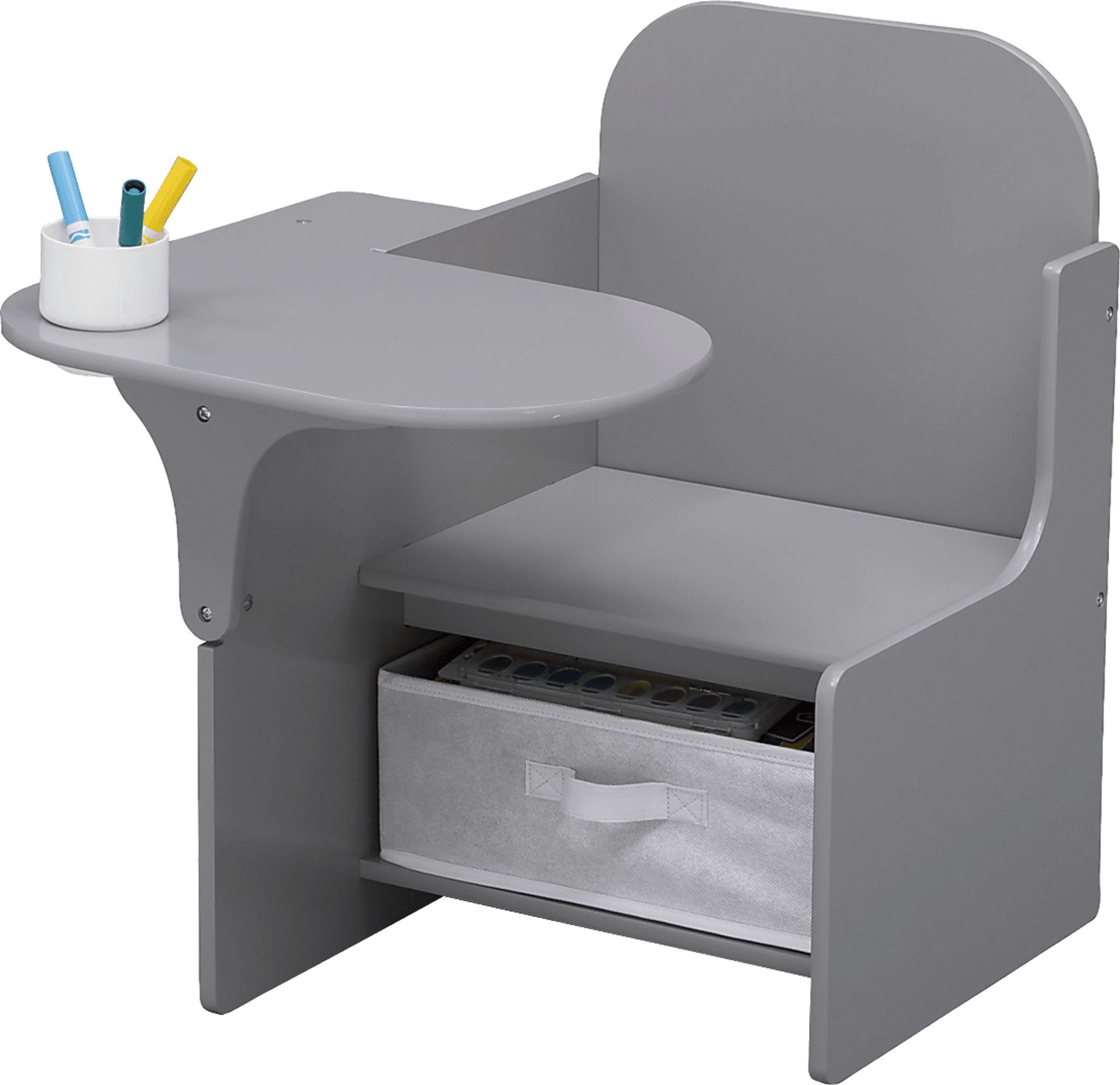 Kids Bentlee Gray Chair Desk - Image 3
