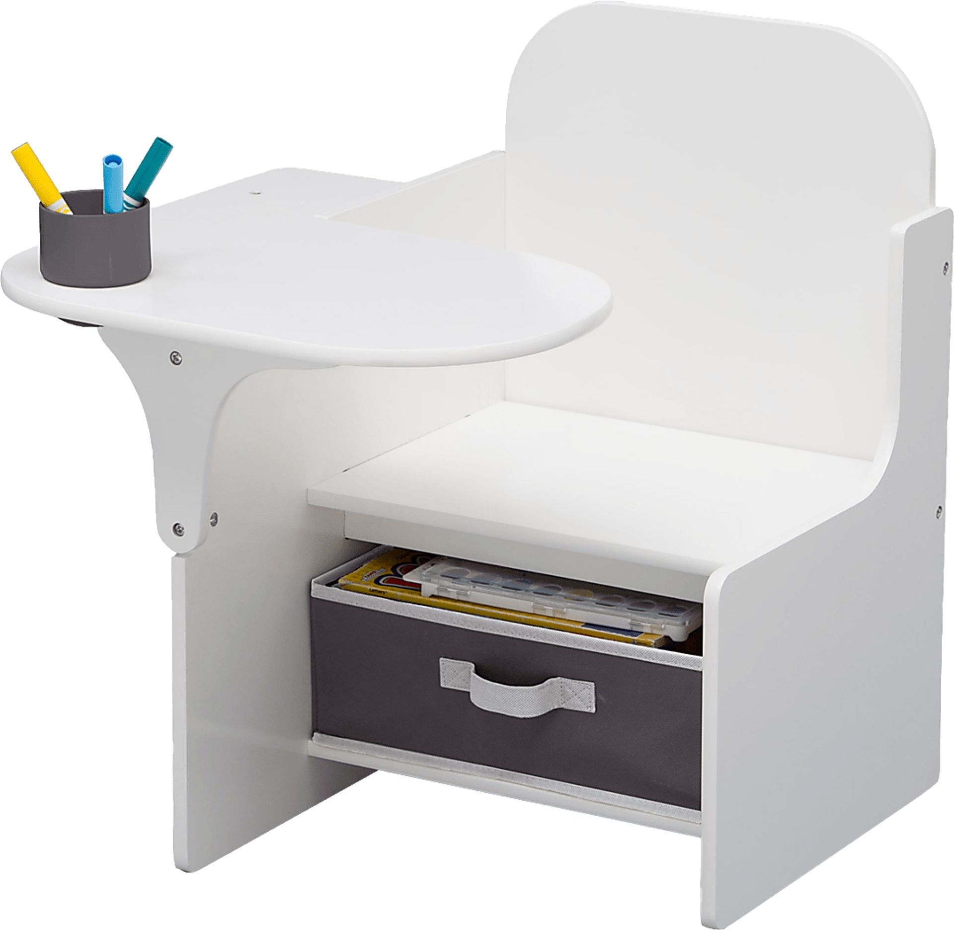 Kids Bentlee White Chair Desk - Image 3