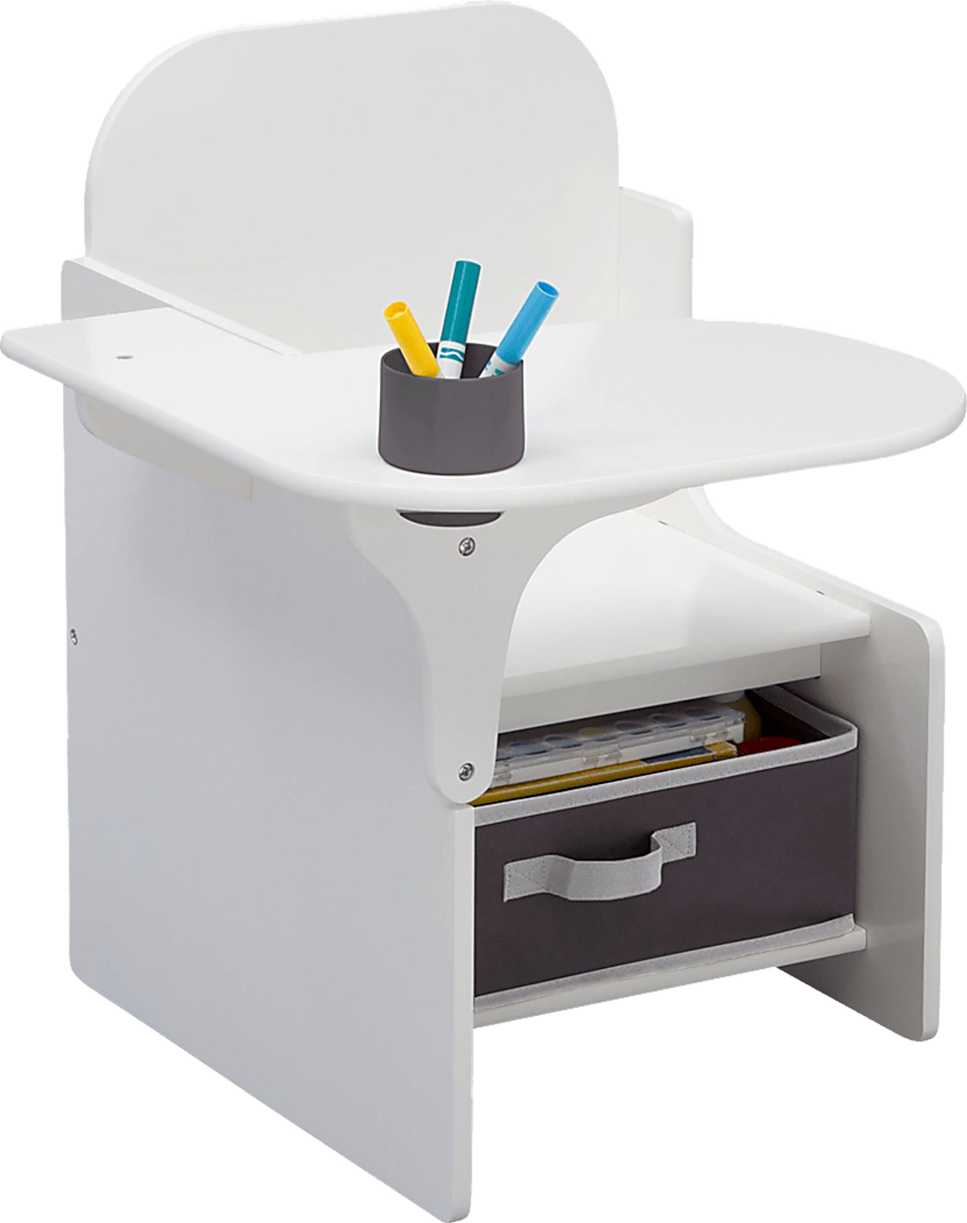 Kids Bentlee White Chair Desk - Image 1