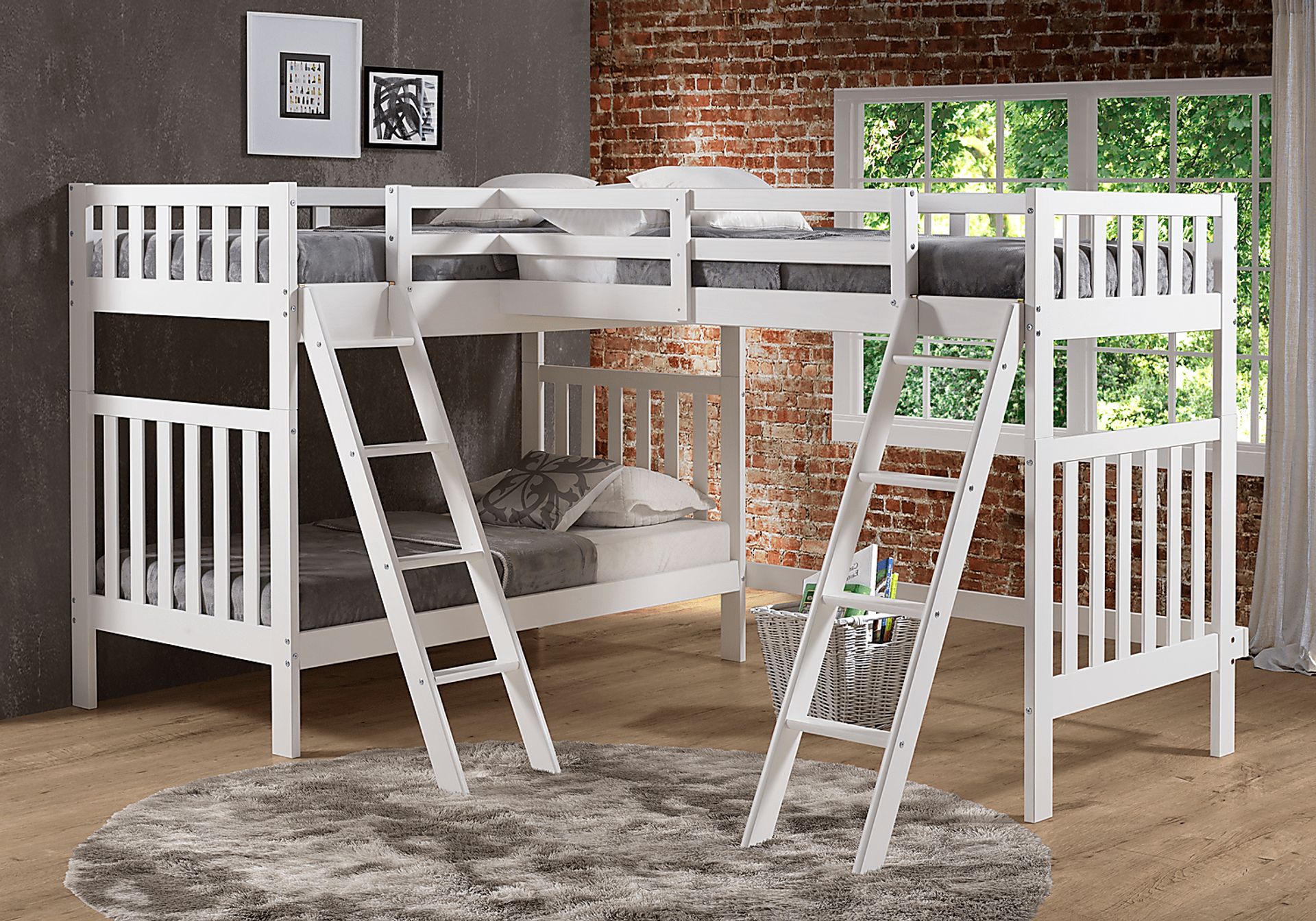 Kids Berelet White Twin/Twin/Twin Bunk Bed - Image 2