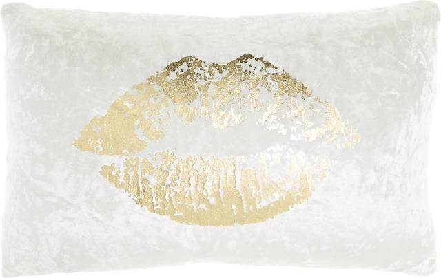 Kids Besos Bay Gold Throw Pillow - Thumbnail - Image 1