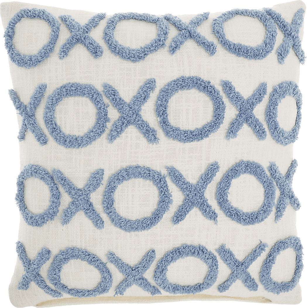 Kids Besos Lane Light Blue Throw Pillow