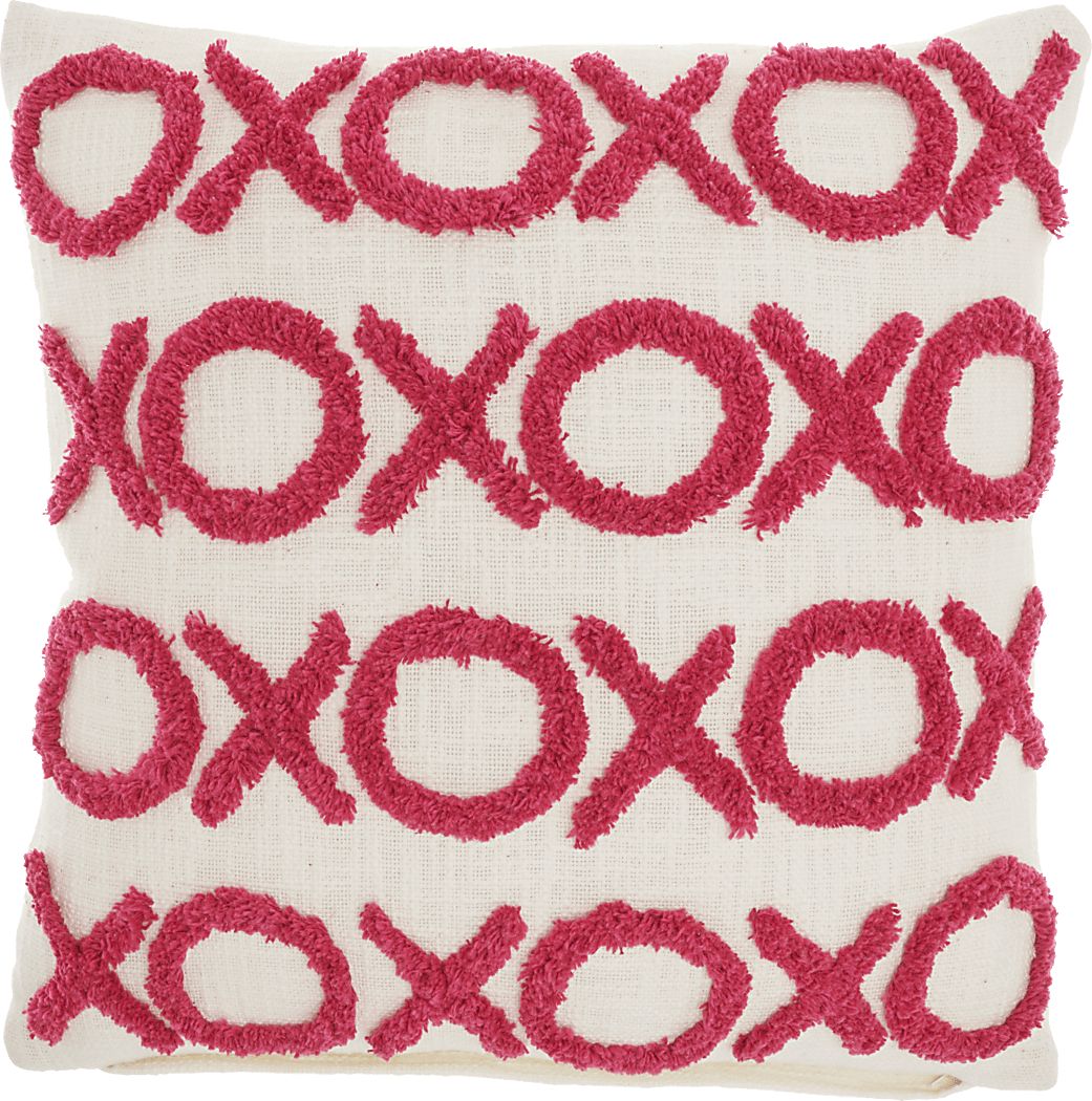 Kids Besos Lane Pink Throw Pillow