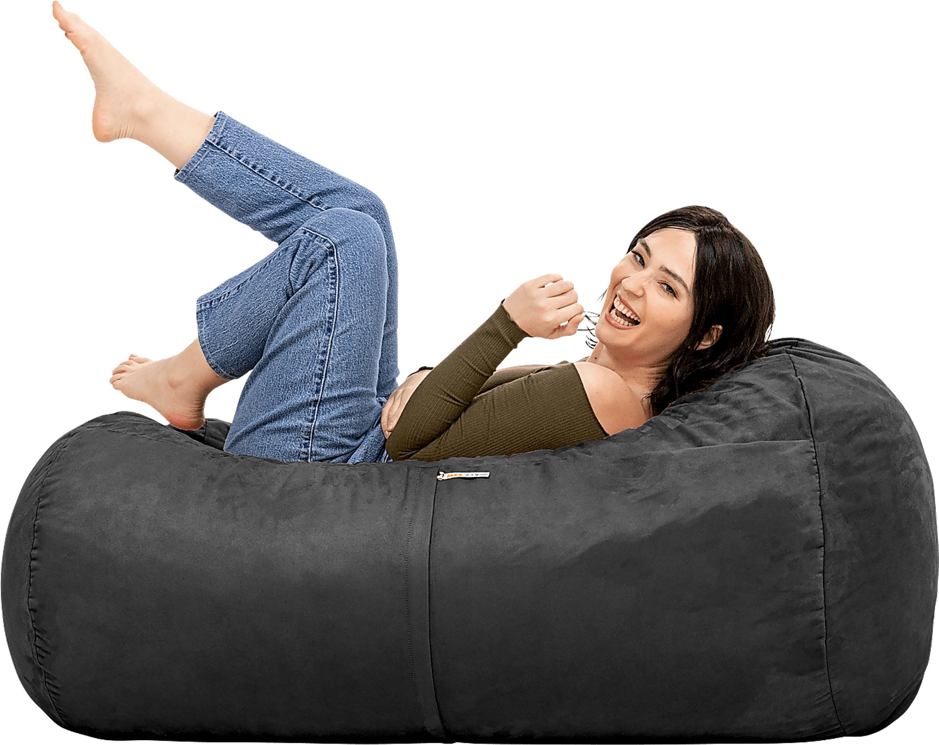 Kids Bexley Black Bean Bag Chair - Image 5
