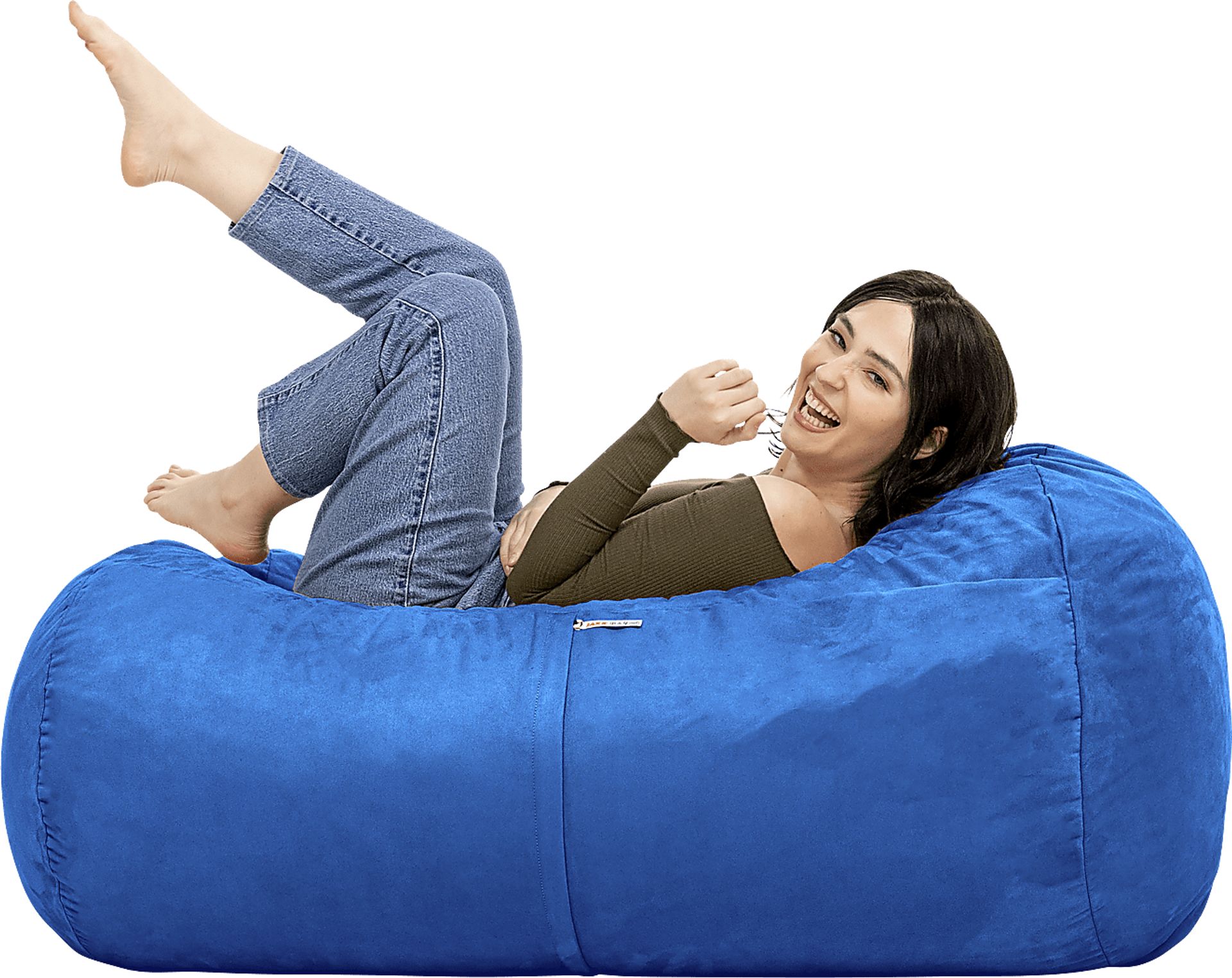 Kids Bexley Blue Bean Bag Chair - Image 7