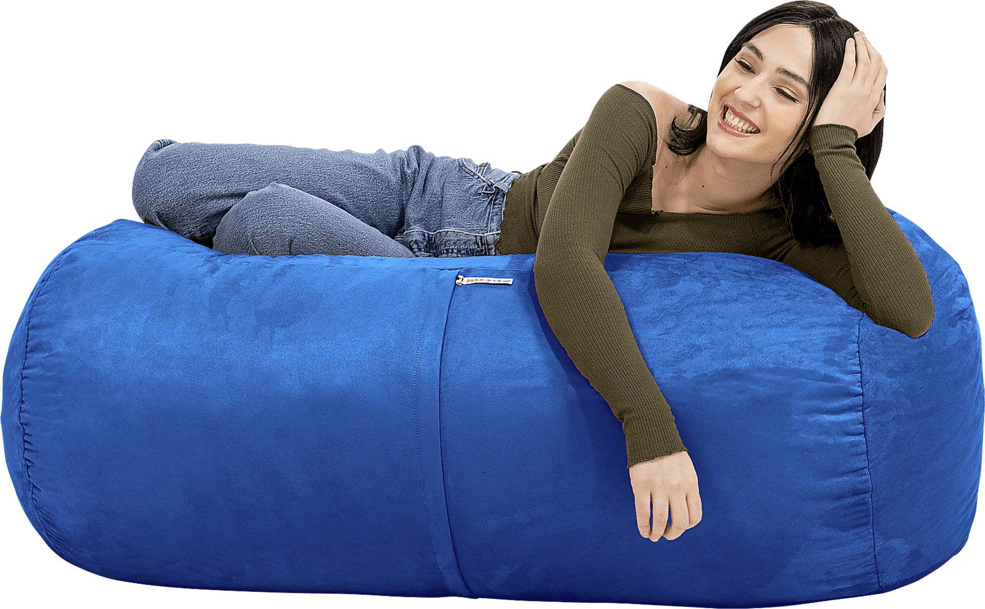 Kids Bexley Blue Bean Bag Chair - Image 9