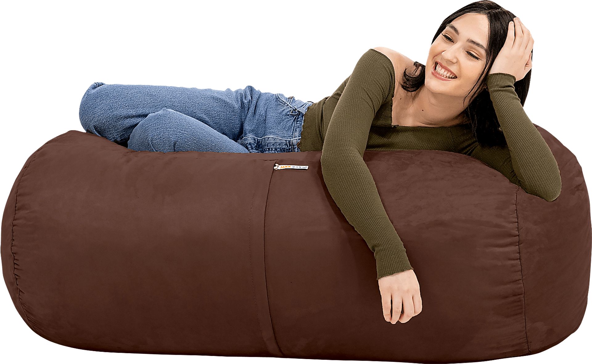 Kids Bexley Brown Bean Bag Chair - Image 7