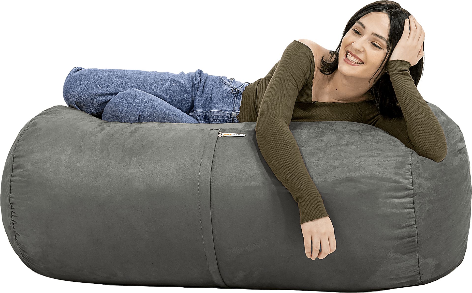 Kids Bexley Charcoal Bean Bag Chair - Image 5