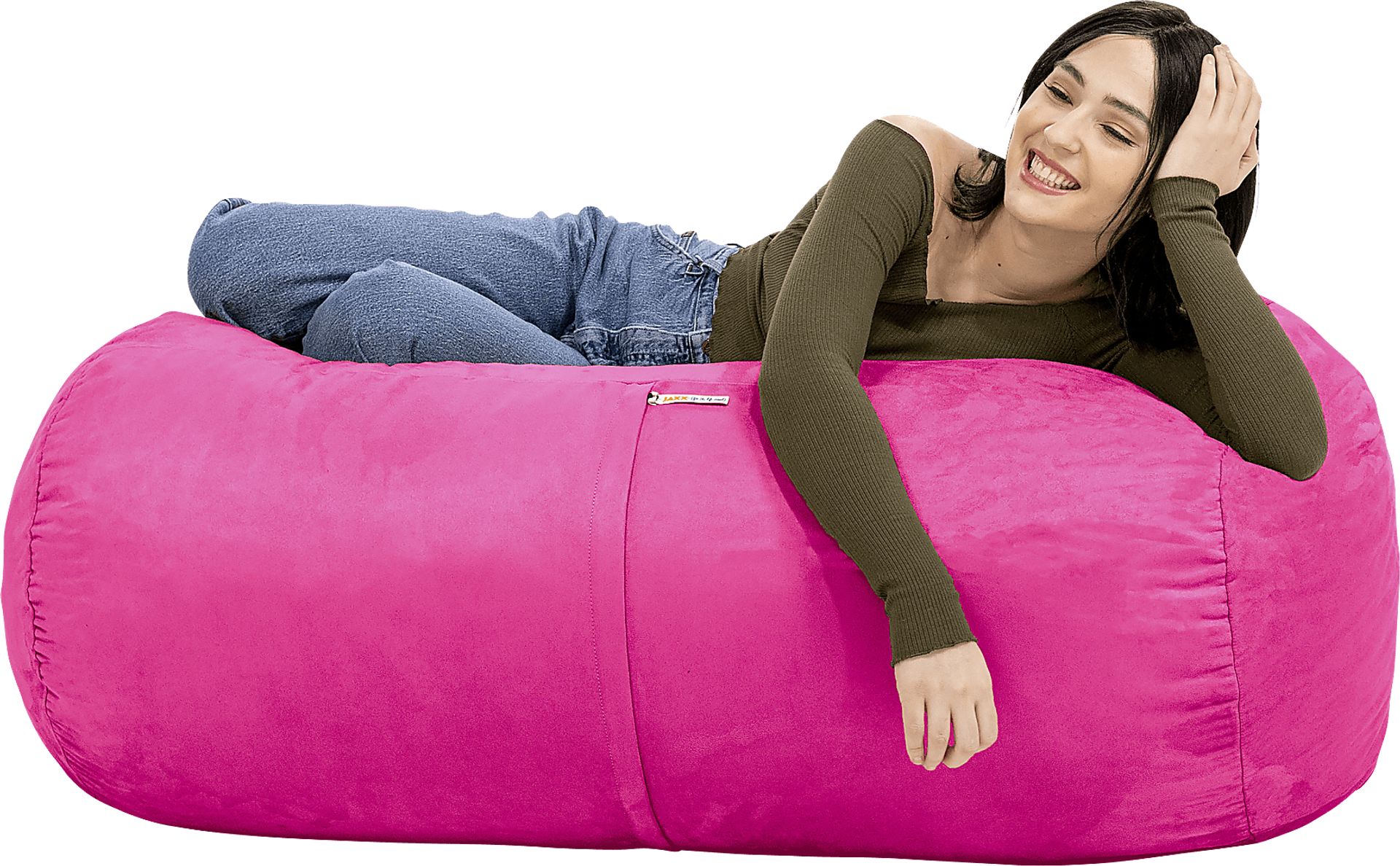 Kids Bexley Fuchsia Bean Bag Chair - Image 8