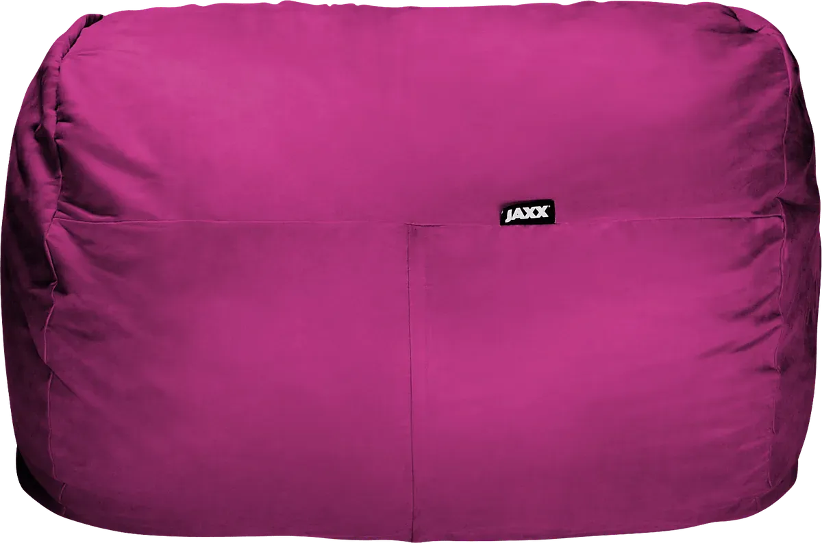 Bexley Fuchsia Red Polyester Fabric Bean Bag Chair Rooms to Go