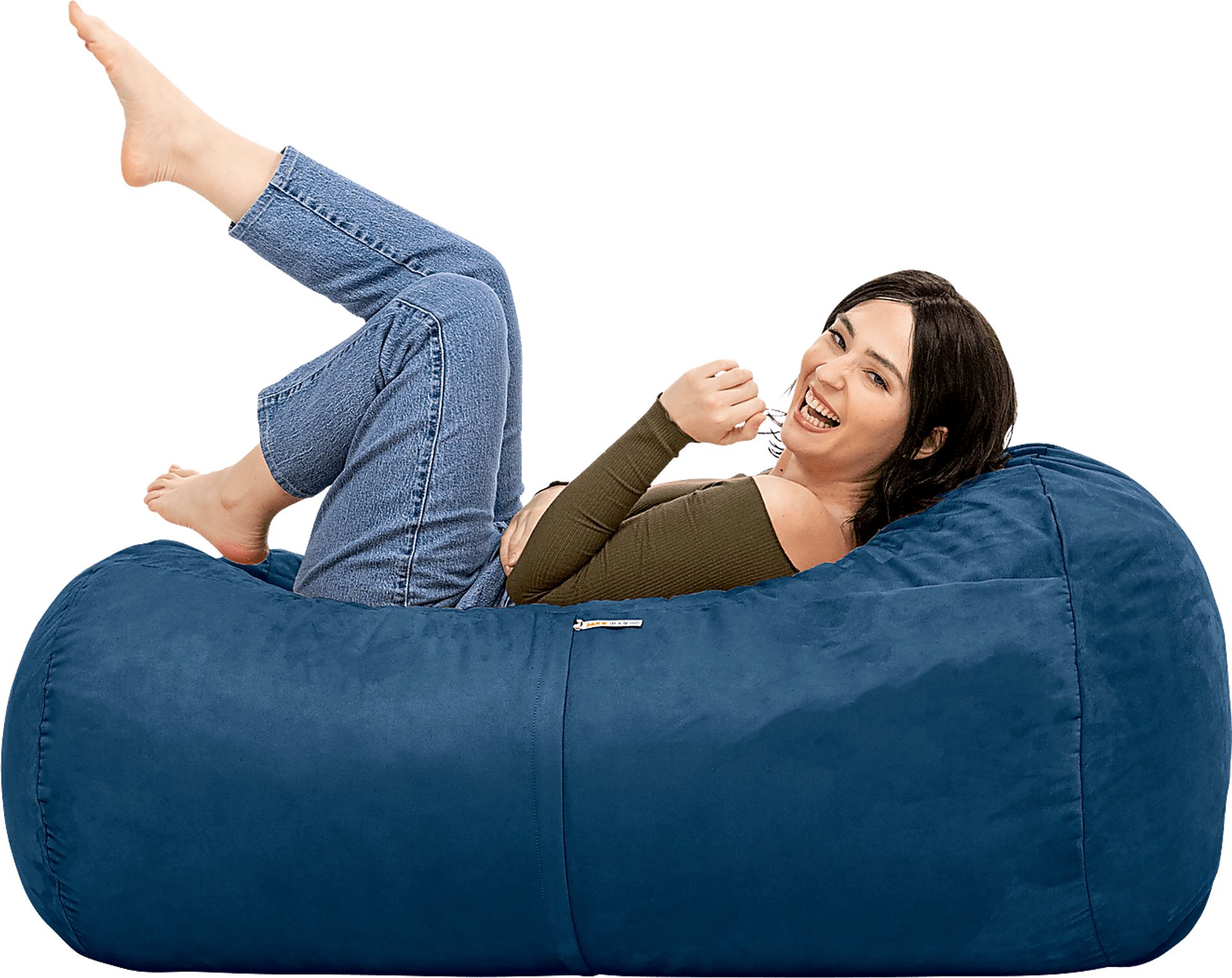 Kids Bexley Navy Bean Bag Chair - Image 4