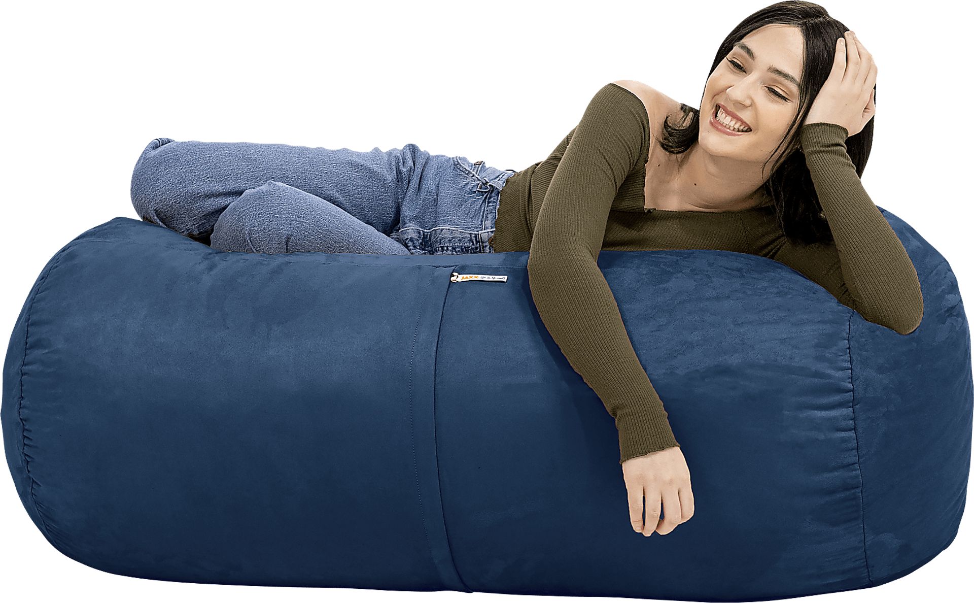 Kids Bexley Navy Bean Bag Chair - Image 6