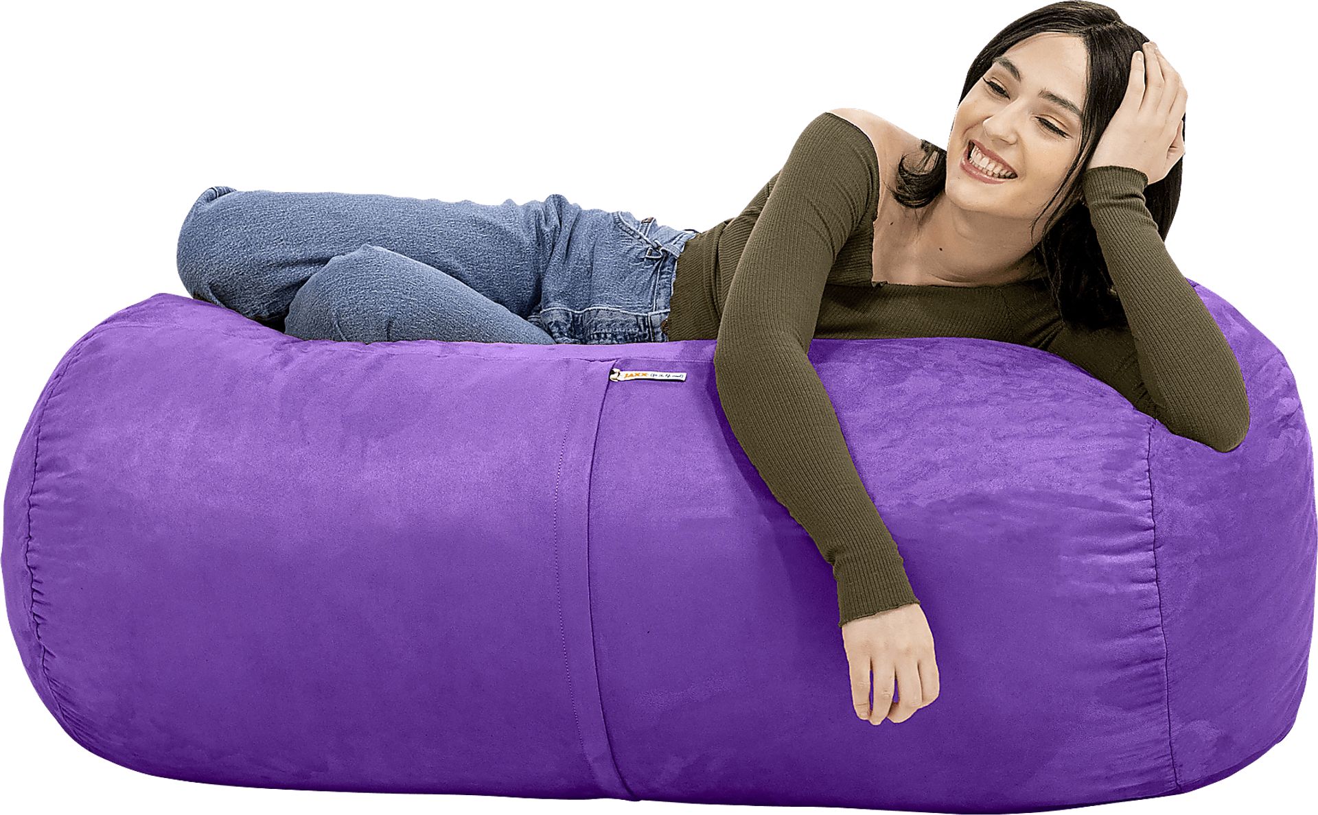Kids Bexley Purple Bean Bag Chair - Image 9