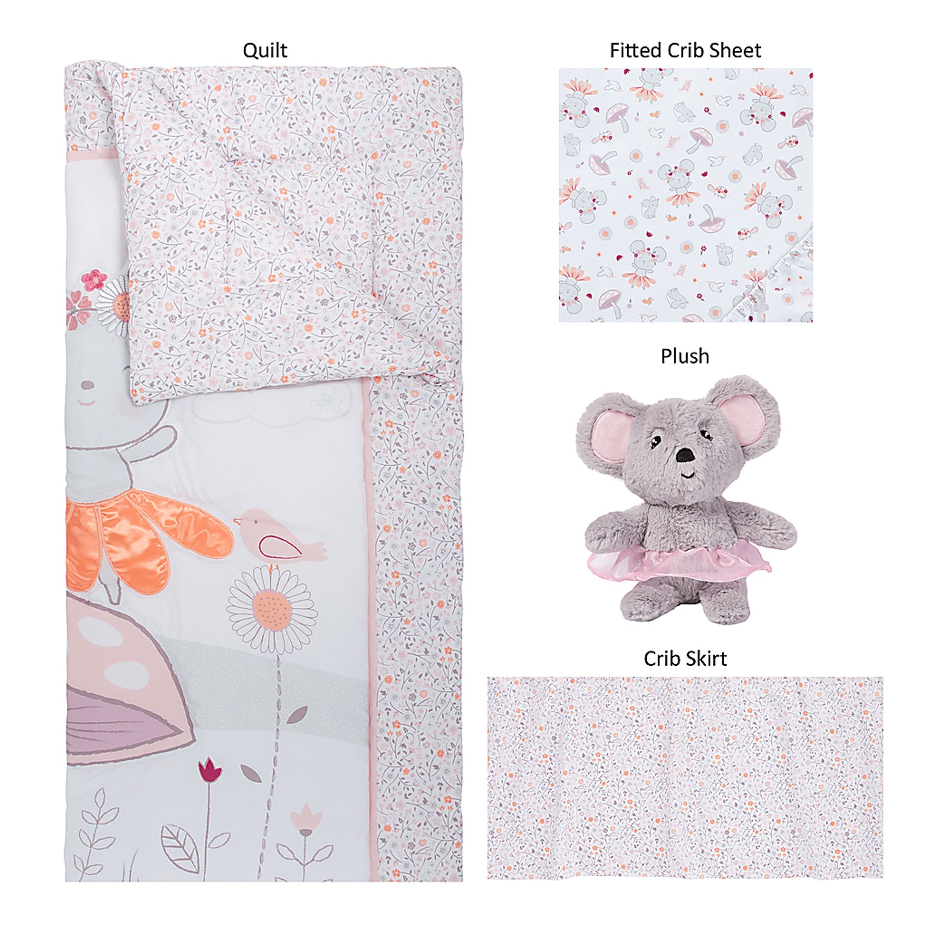 Kids Biel Pink 4 Pc Baby Bedding Set - Image 2
