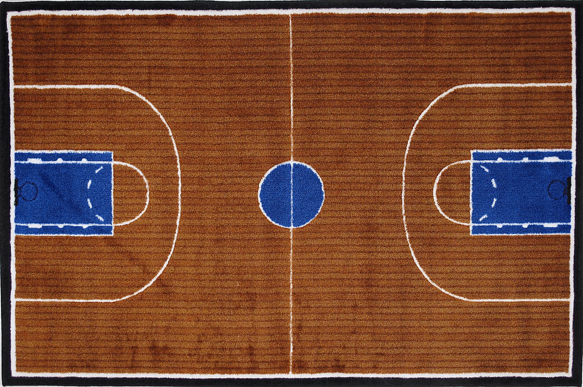 Kids Big Court Brown 5' x 7'3 Rug - Image 1
