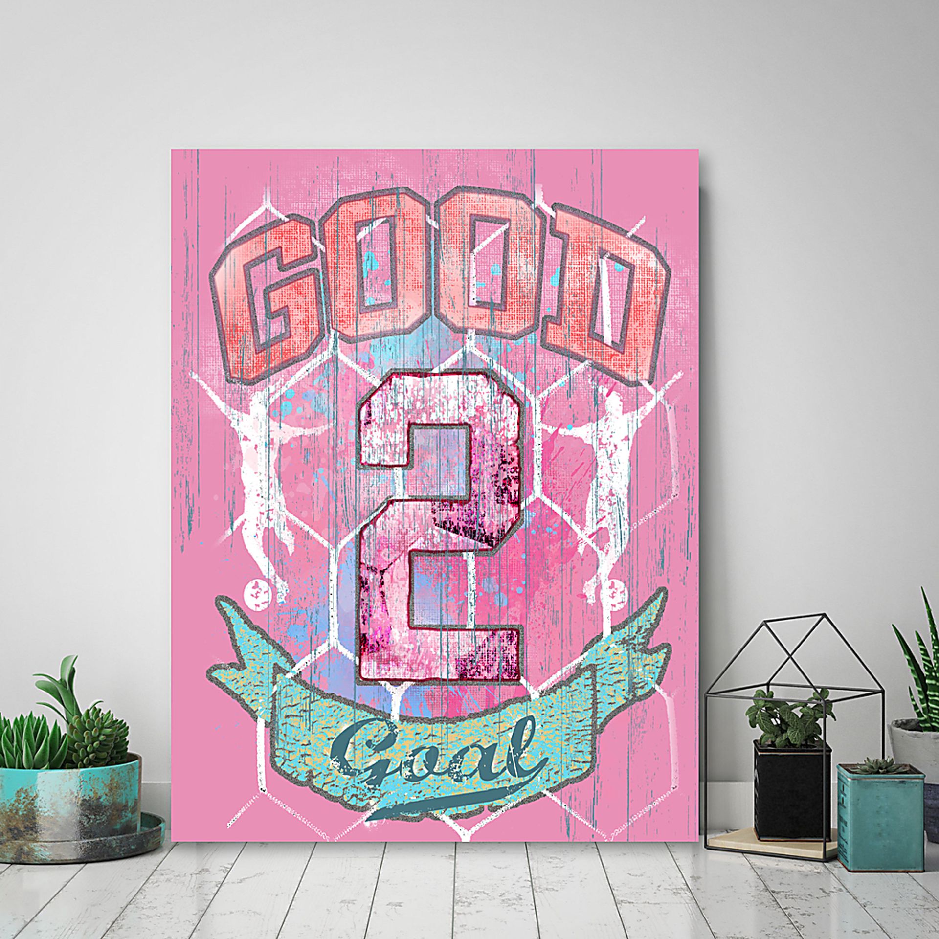 Kids Big Goals Pink Artwork - Image 2