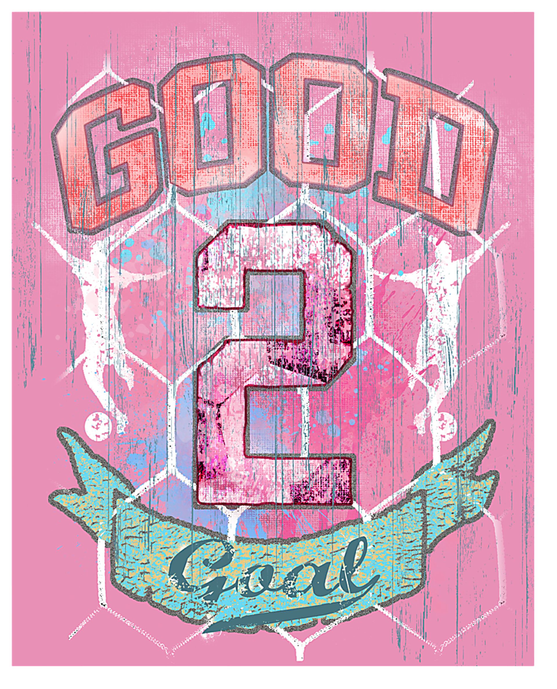 Kids Big Goals Pink Artwork - Image 1