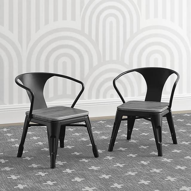 Kids Bilsai Black Chair, Set of 2 - Thumbnail - Image 2
