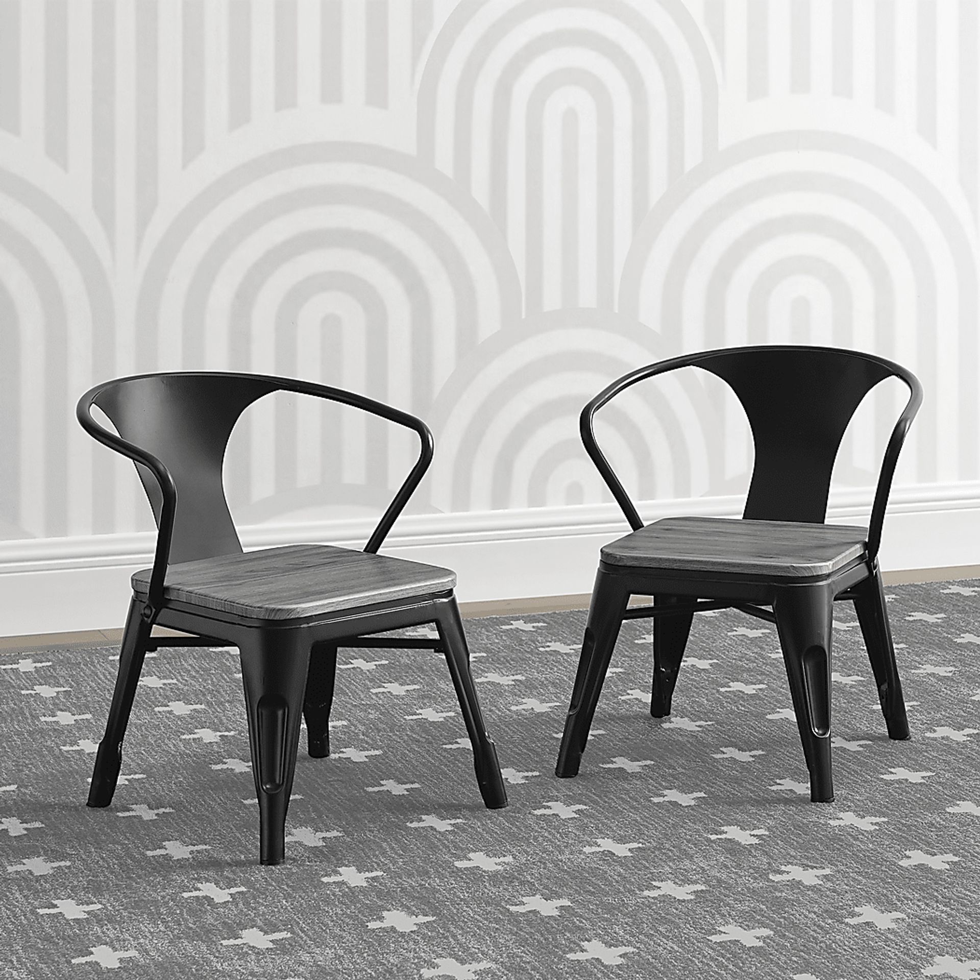 Kids Bilsai Black Chair, Set of 2 - Image 2