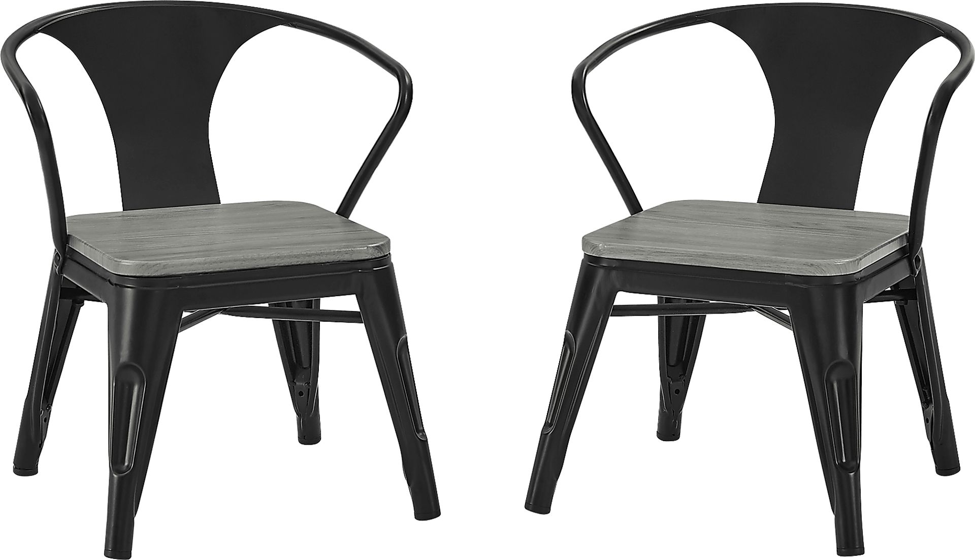 Kids Bilsai Black Chair, Set of 2 - Image 1